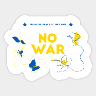 Ukraine Support No War Peace Sticker